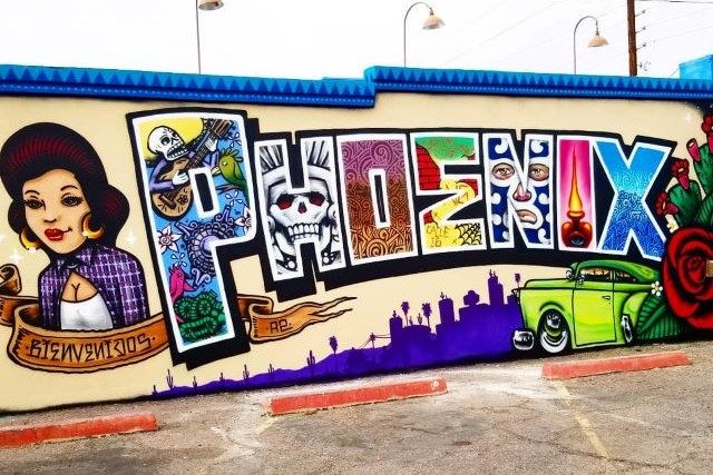 @chefsilvana and muralists Lalo Cota, Angel Diaz, Pablo Luna and Breeze