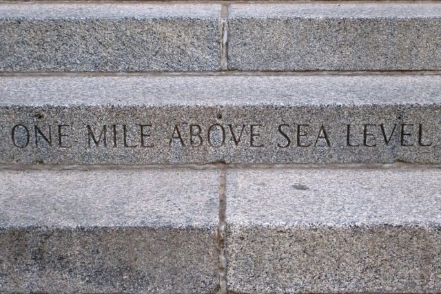 One Mile Above Sea Level Image by Jim Olah from Pixabay