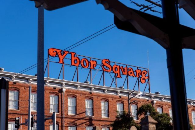 Ybor Square Sign Keir Magoulas, Visit Tampa Bay